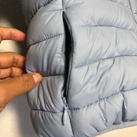 Save The Duck kids Light Blue Puffer Jacket unisex size 4